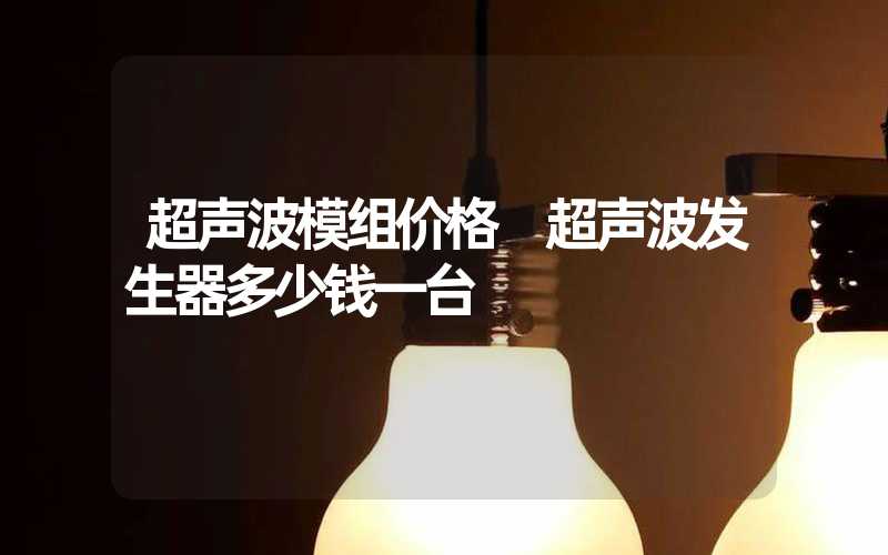 超声波模组价格 超声波发生器多少钱一台